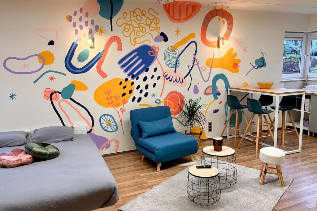 La Fresque D'Heloise - Appartement 1 Chambre 2 Lits Doubles Péruwelz Exterior foto
